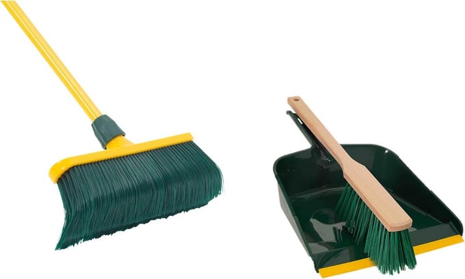 Tuinbezem met Telescoopsteel en Veegschep - 30 cm