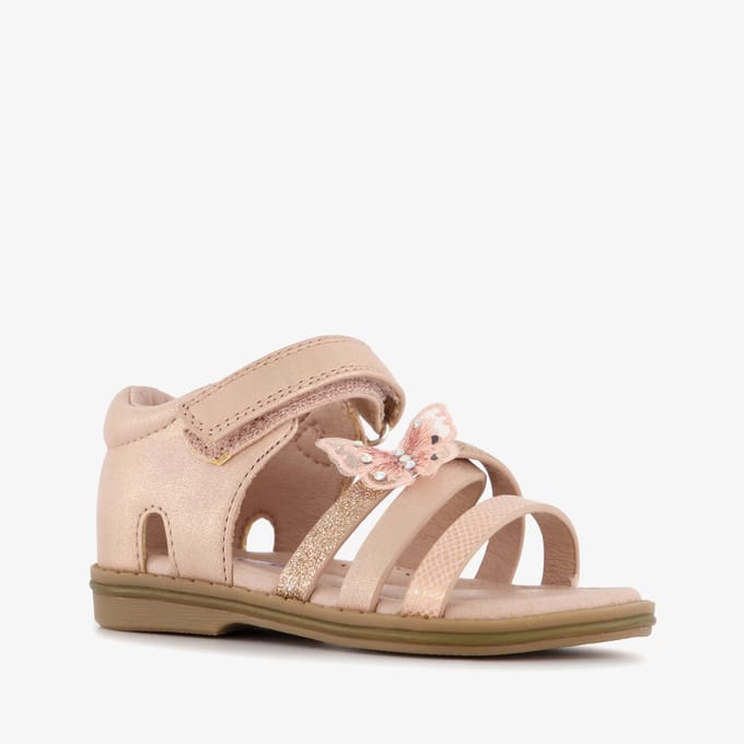 Blue Box meisjes sandalen met vlinder roze goud - Maat 21