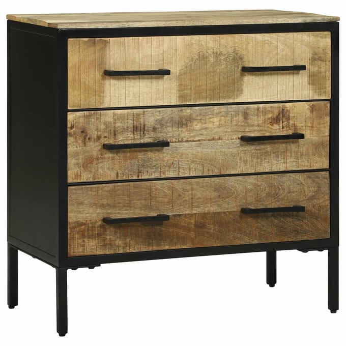 vidaXL - Dressoir - met - lade - 70 - x - 35 - x - 70 - cm - Massief - mangohout