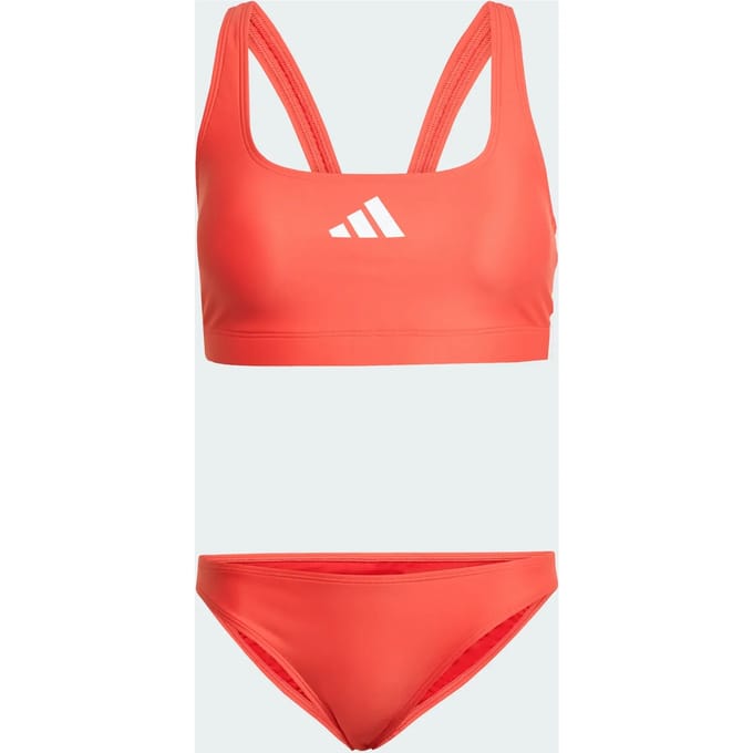 adidas Performance 3-Stripes V-Back Bikini - Dames - Rood