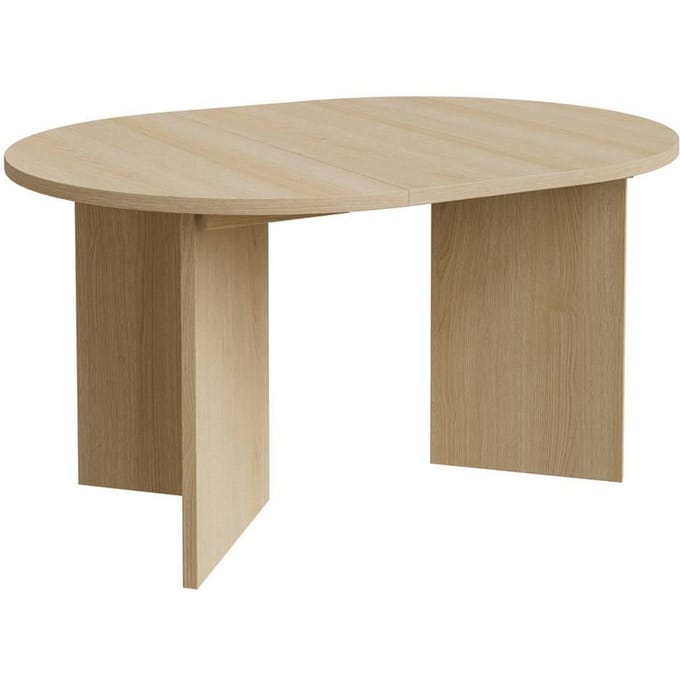 Selsey Ovo – Uitschuifbare eettafel, rond, 110–190 x 110 cm, Houtlook Eik Lindberg