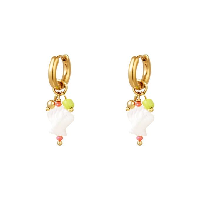 Oorbellen Hanger Happy Schelpje | Goud