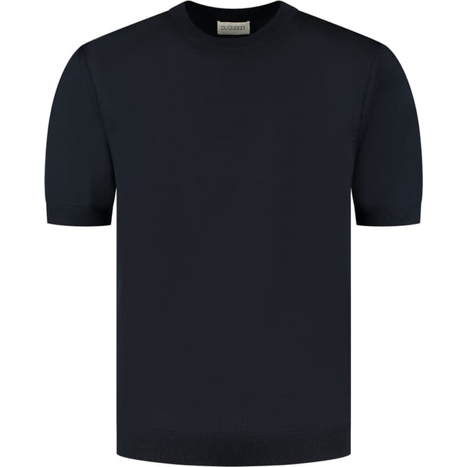 Duquezzi Merino T-shirt T-shirts Donkerblauw Dqc30026005