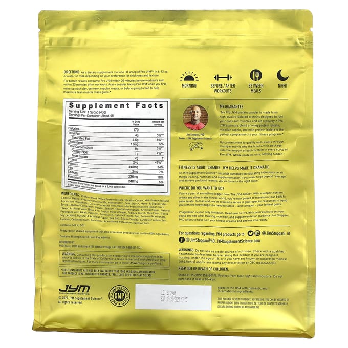 Pro Jym, Mélange de Protéines Ultra Premium, Rocky Road, 1,9 kg(4,3 livres)