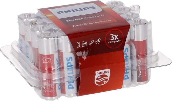 Philips AA Power Alkaline Batterijen - 24 stuks