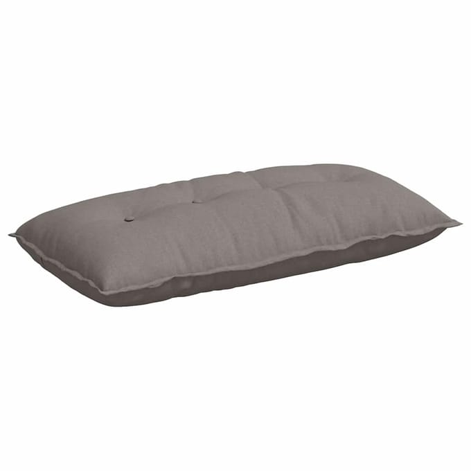 vidaXL - Rugkussen - Taupe - 100 - x - 50 - x - 19 - cm - Stof