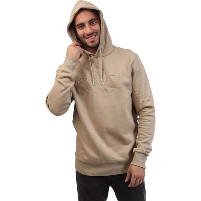 Gant Heren Archive Shield Regular-hoodie (Beige)