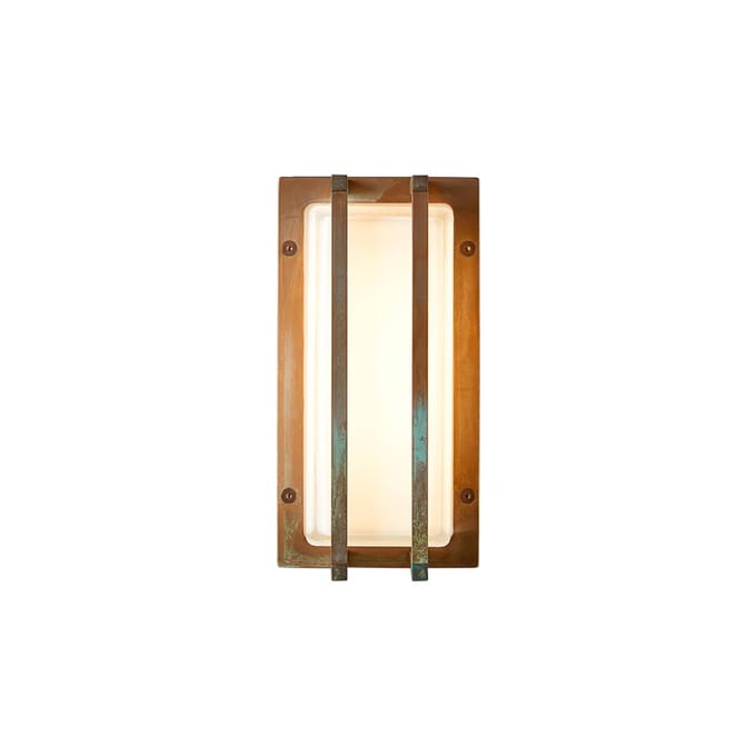 Moretti Luce Buitenwandlamp Ice Cubic 3413, messing antiek