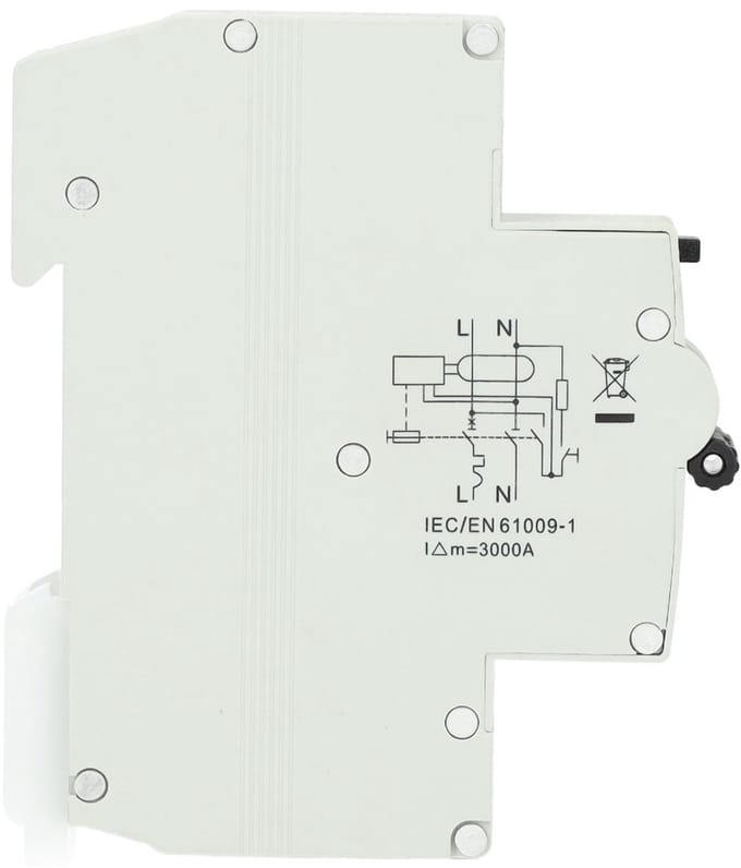 EMAT aardlekautomaat C6 1P+N 30mA Type A (85006001)