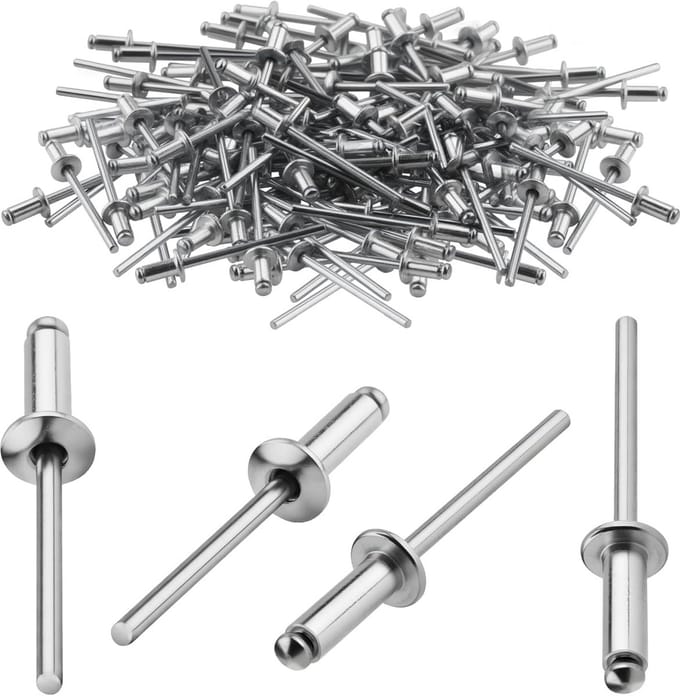 120x Aluminium Popklinknagels Set voor Bouw en Meubels