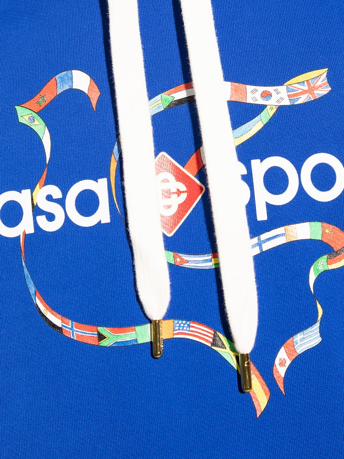 Sportlogo Hoodie in Blauw
