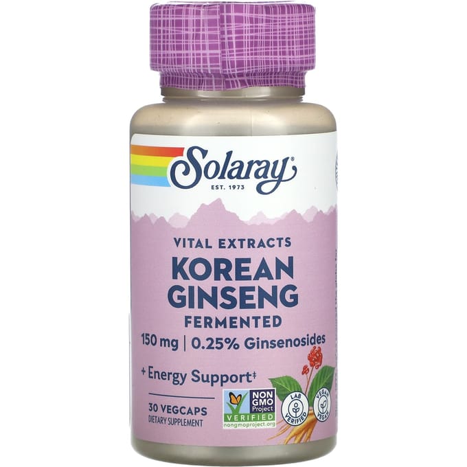 Essentieel Extract, Gefermenteerde Koreaanse Ginseng, 150mg, 30 Plantaardige Capsules