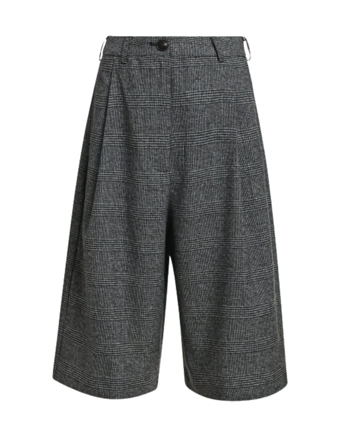 Essentiel Antwerp Wide Leg Bermudas Bermudas Grijs Kreme