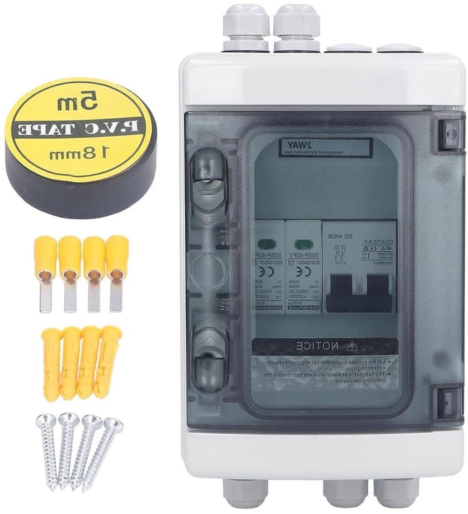 PV Combinatie Box - Zonne-energie Schakelkast - Zonne-energie Installaties - IP65 Waterdicht - 40A 1000V - Wit