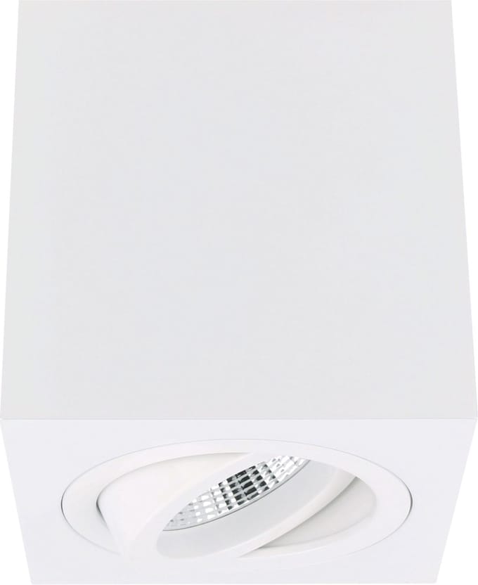 Yphix Palermo Opbouwspot - Vierkant - 1 Lichtpunt - Kantelbaar - 90x90mm - Wit