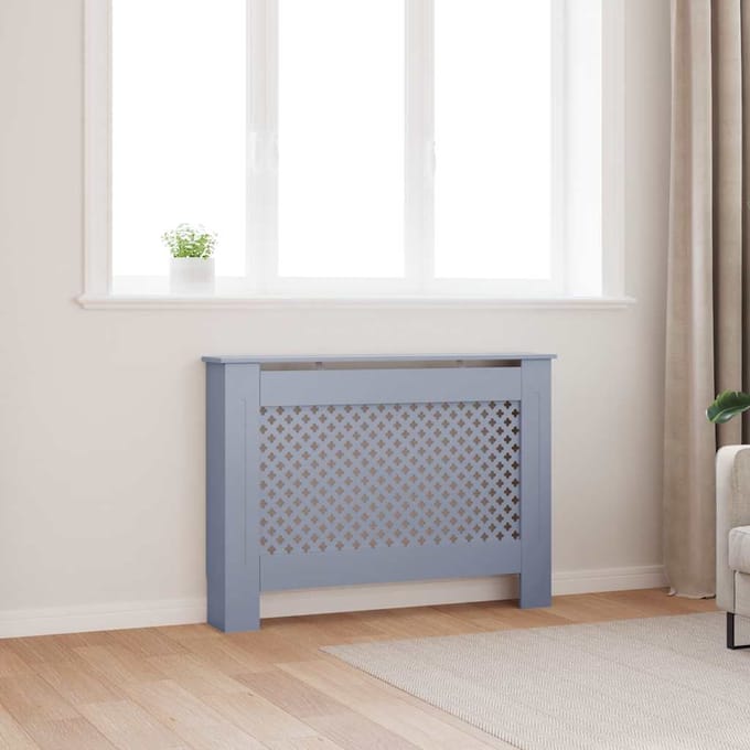 vidaXL Radiatorombouw 112x19x81,5 cm MDF antraciet