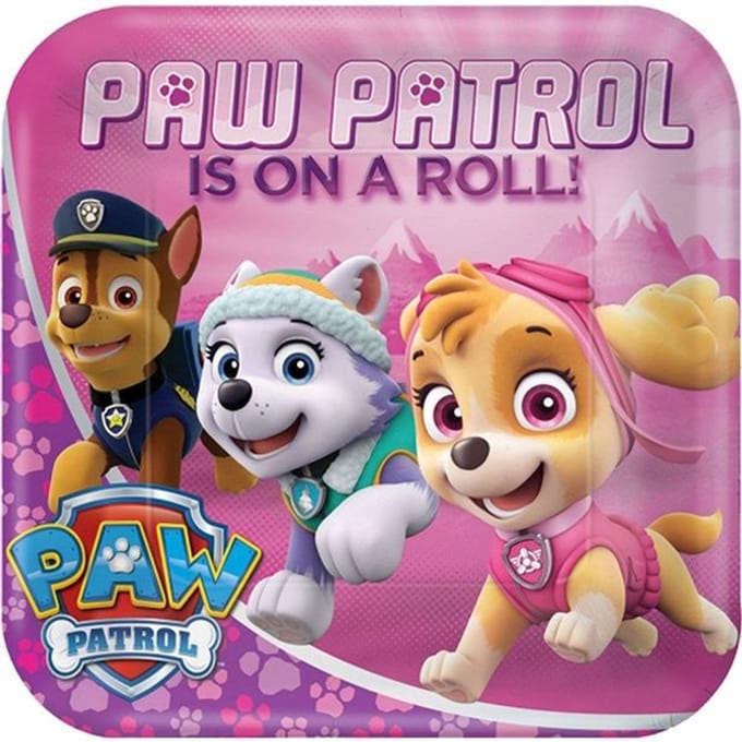 8 Paw Patrol feestborden 23cm