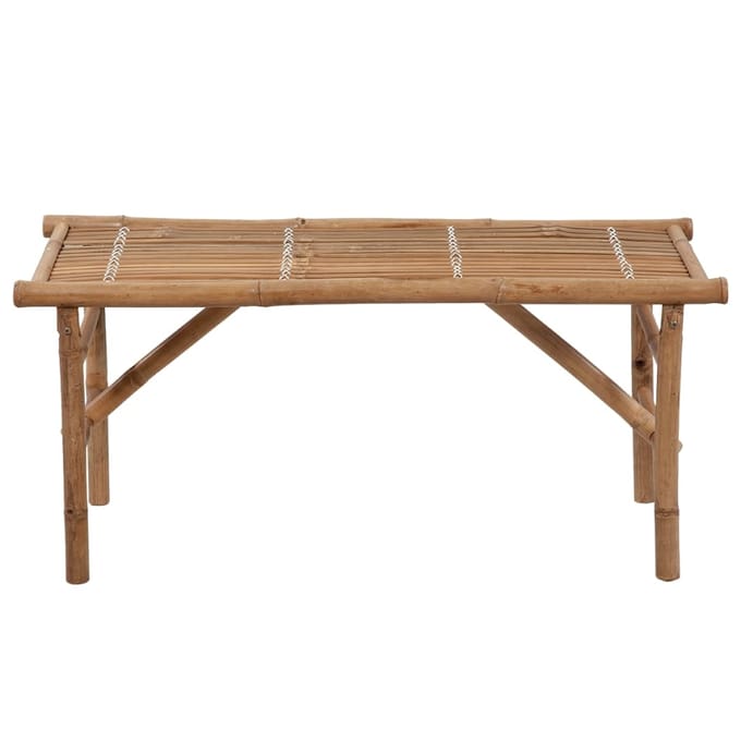 vidaXL - Tuinbank - inklapbaar - met - kussen - 118 - cm - bamboe