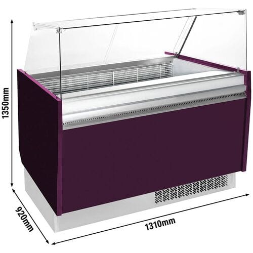 GGM Gastro Eistheke LIAM - 1310mm - Statisch - für 10+10x 5 Liter Eisbehälter - Violett Paars