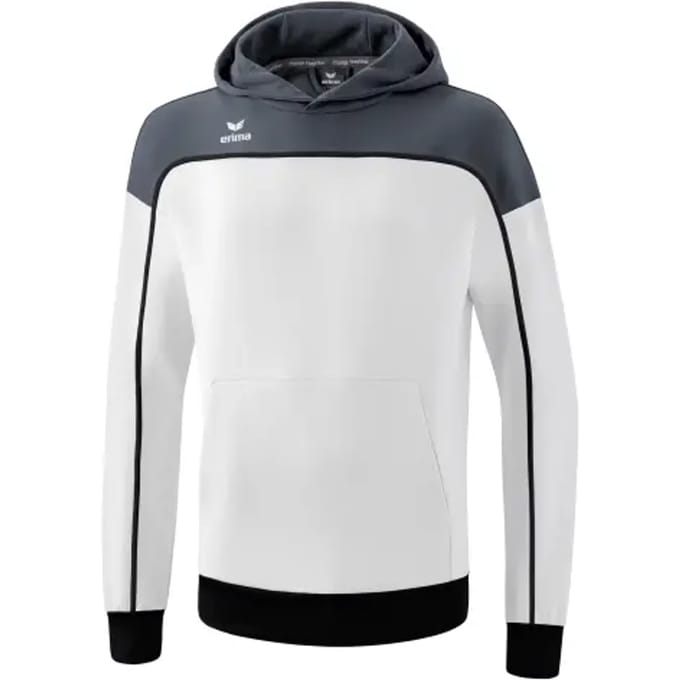 Erima Change Sweatshirt Met Capuchon Kinderen - Zwart / Slate Grey / Wit | Maat: 164