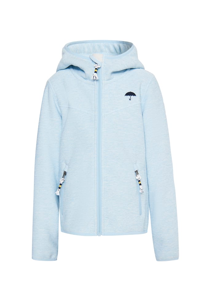 Schmuddelwedda Gebreide fleeceblouse met teddyvoering Meisjes IJsblauw gemêleerd