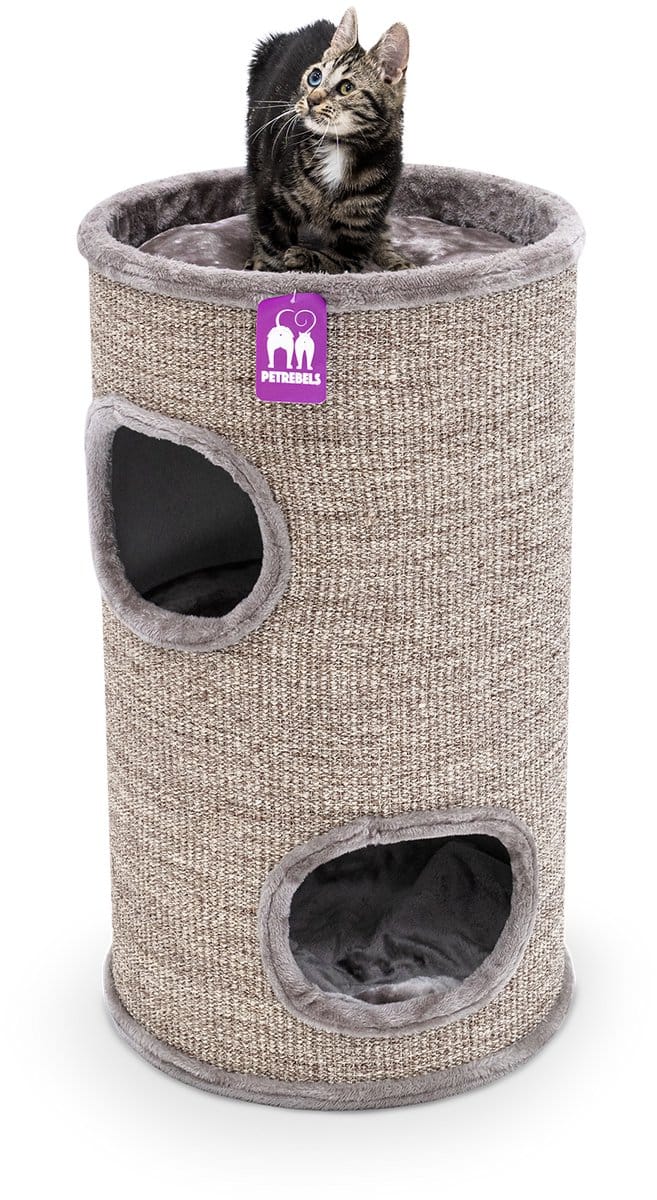 Petrebels Dome 80 Krabton voor katten -Cappuccino - Ø 45 x 80 cm - stabiel