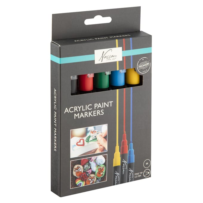 Creative Craft Group Acrylic marker set. 5 pieces in box.
