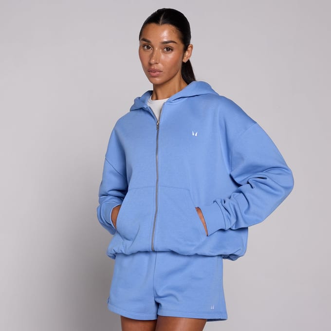 MP Dames Basics Hoodie met Rits - Korenbloemblauw - M