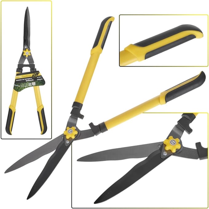John Gardener Heggenschaar - Golfsnede - Teflonlaag - 640 mm - Ergonomische handgrepen