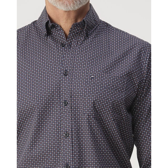 Campbell Casual overhemd donker
