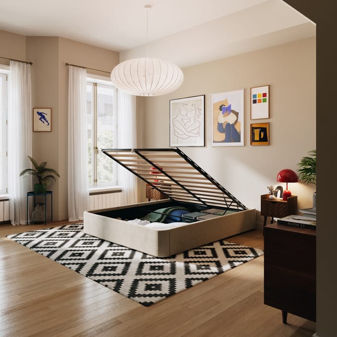 Nira boxspring met opbergruimte