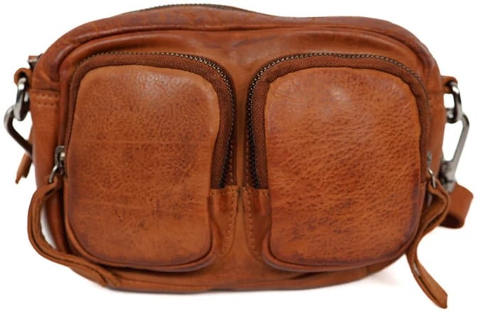 Bear Design Amber Leren Schoudertas - Cognac