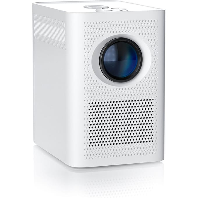 Mini Projector Oogbescherming Keystone Correctie Draagbare Projector Android 7 100-inch Groot AU Plug wit