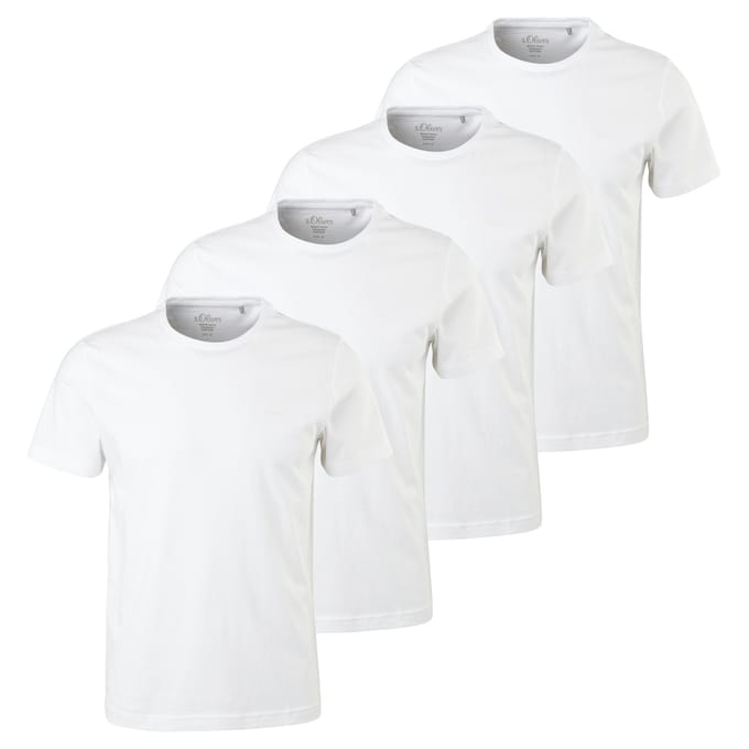 s.Oliver T-shirt Basic T-Shirt Verpakking van 4