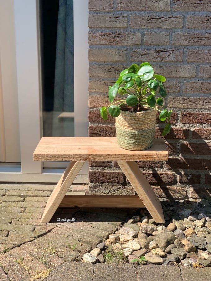 Design85 houten bankje douglas hout 50cm breed