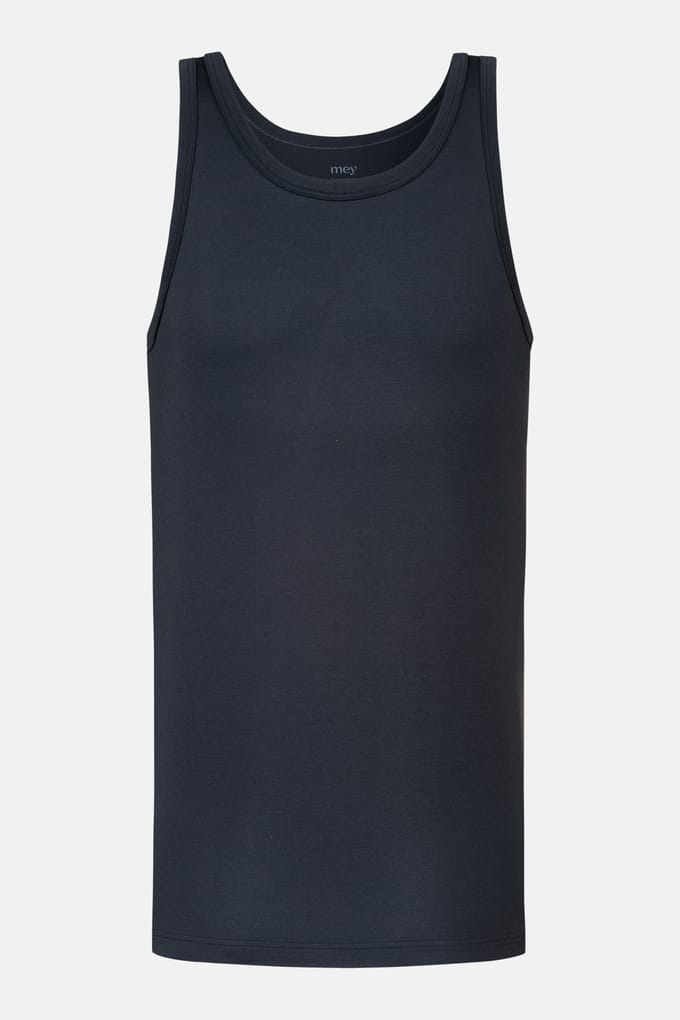 Atletisch shirt Serie Iconic Modal Marineblauw