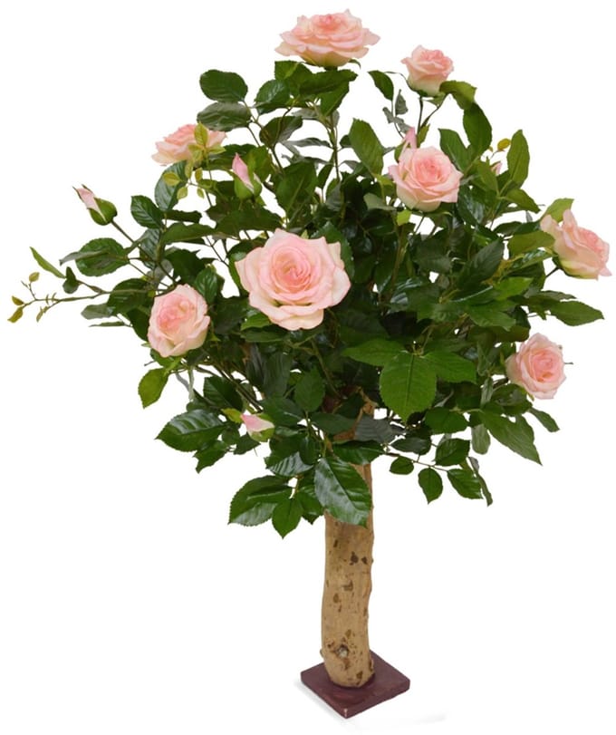 Kunstroos op stam 75cm - roze