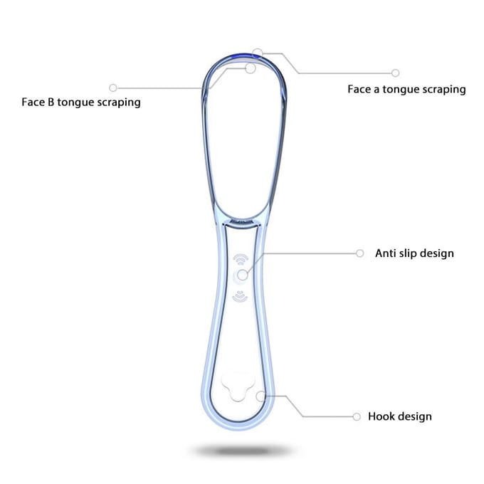 5 Stuks Tongschraper Plastic Tongschraper Reinigingsborstel Tongschraper Reiniger voor Volwassenen en rood
