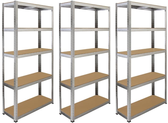 Stellingrekken 6-pack - 175kg per plank - mdf-planken - montagevrij