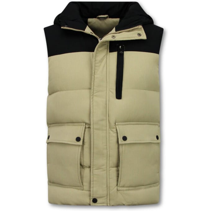 Bodywarmer Heren Outdoor - Heren Bodywarmer met Capuchon - 901- Beige