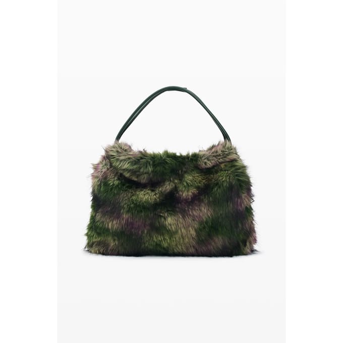 Desigual handtas Camo Fur Lacroix Shoulder Bag Dark Kaki groen