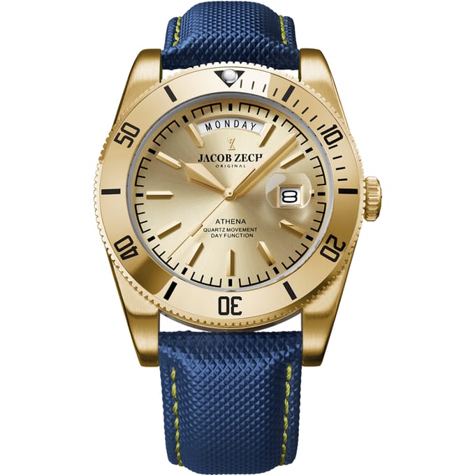 Jacob Zech - Heren Horloge Athena - Goud