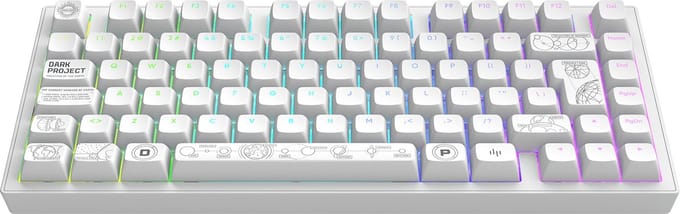 Dark Project - ALU Terra Nova - Draadloos Mechanisch Gaming Toetsenbord ISO (DE) - Wit