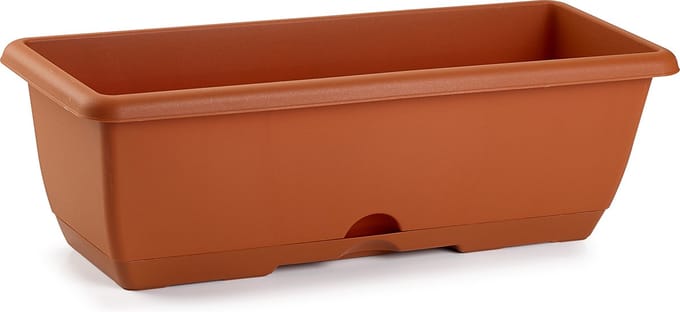 PlasticForte Plantenbak - 50 x 20 x 17 cm - Bloembakken voor balkon railing