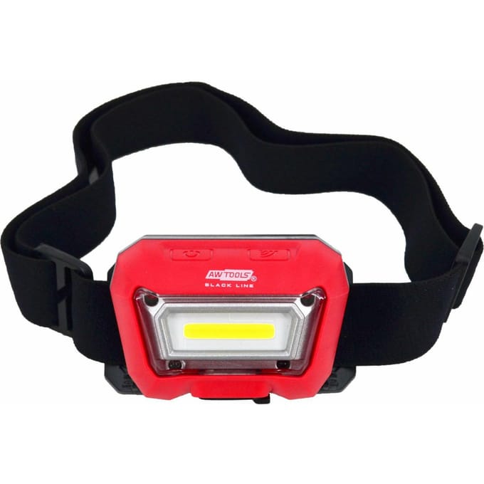 Awtools Black Line - Hoofdlamp - COB LED - Bewegingssensor - USB-oplaadbaar