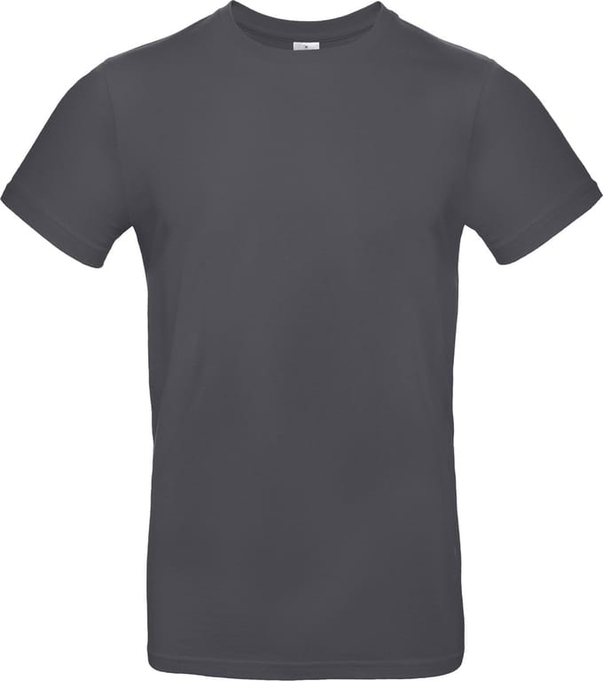 B&C Exact 190 T-Shirt - Ronde Hals - Unisex - Donker Grijs - Extra Small