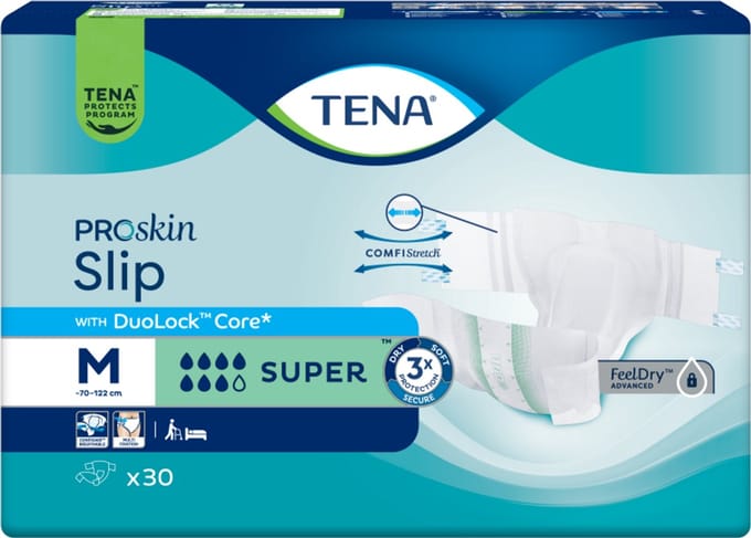 Tena Proskin Slip Super Medium - 1 paquet de 30 protections