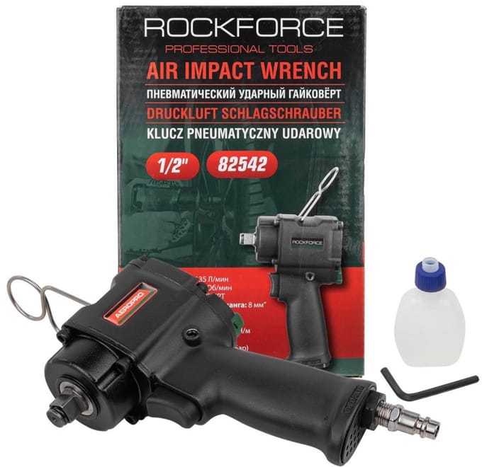 Rockforce RF-82542 - Pneumatische Slagmoersleutel - 600 Nm - 1/2" - Compact