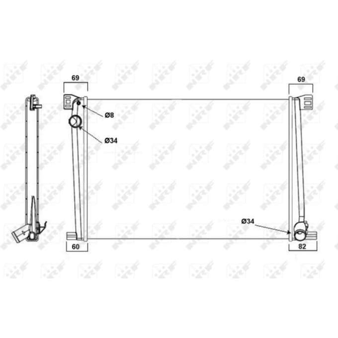 Radiator, motorkoeling Economy Class NRF 58472A