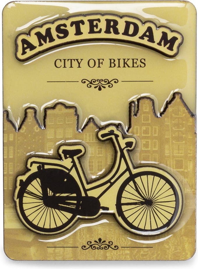 Memoriez 2D Magneet Fiets Geel